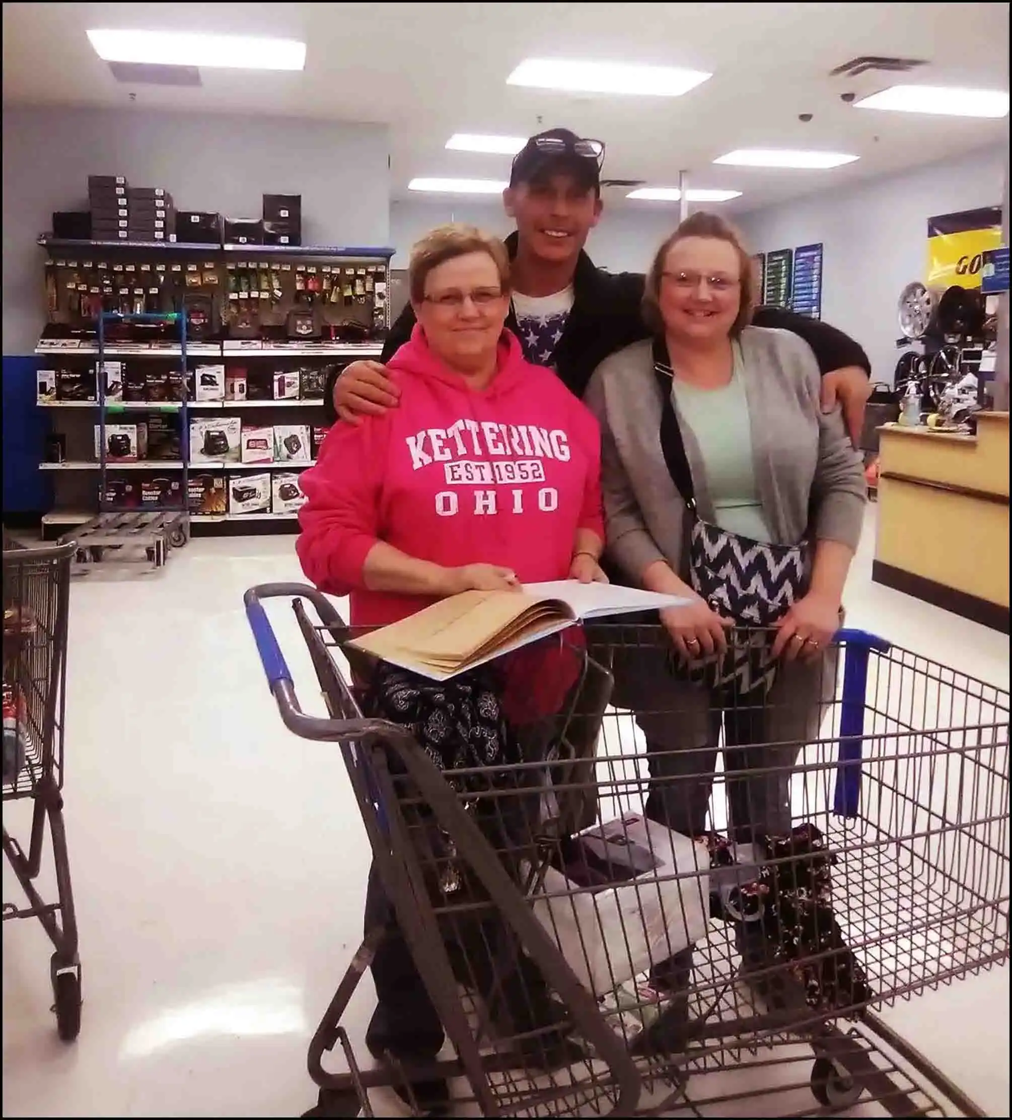 Children's book author David Haave signing books for fans while shopping at Walmart -- David Haave